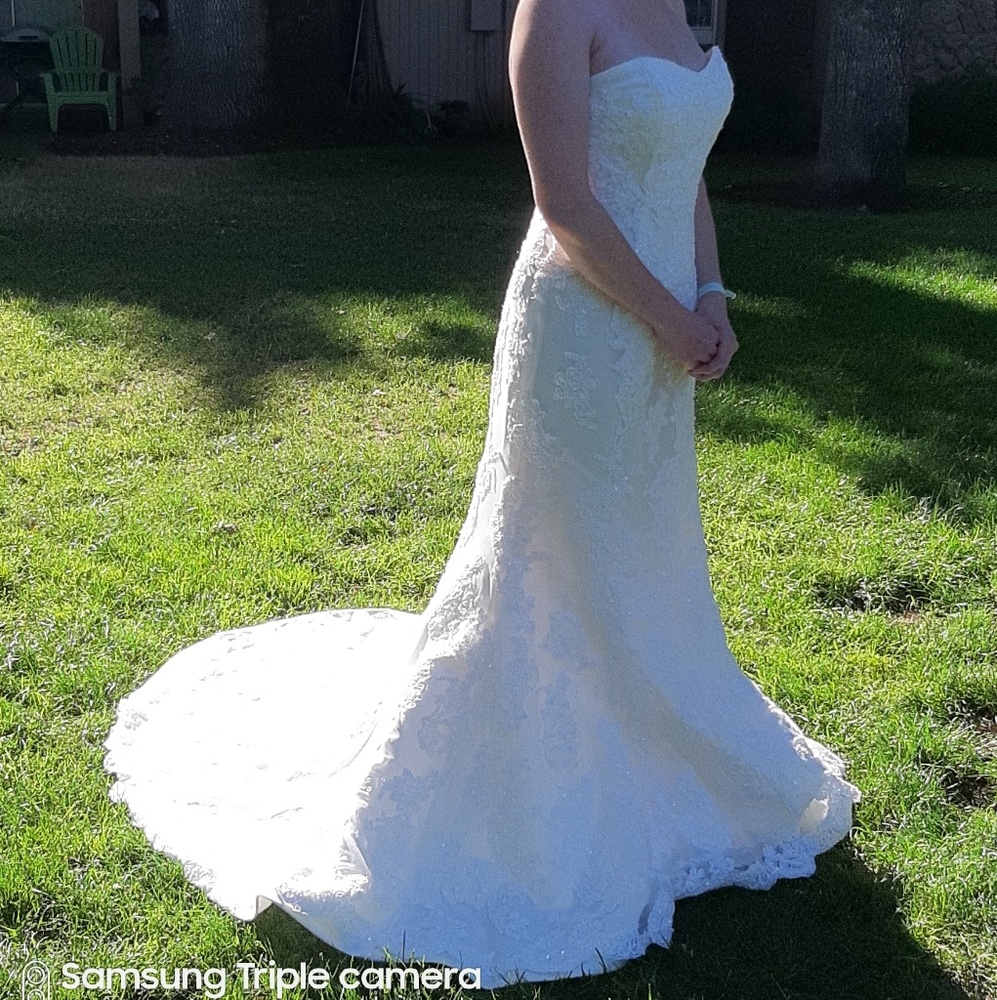 Demetrios Wedding Dress Size 8 - Picture 6 of 8